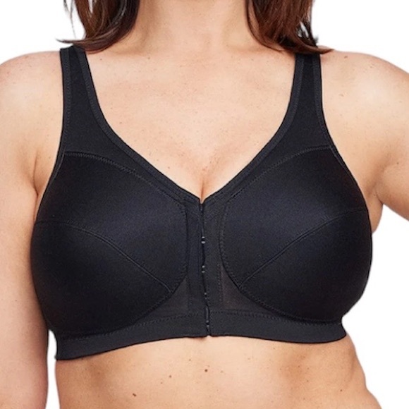 - Glamorise 48D/50D Posture Back Front Closure Black Bra! NEW! - Picture 3 of 16